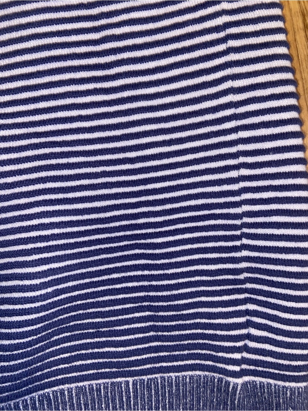 Anthropologie Daily Practice Ribbed Knit Tunic Dress Stripe Indigo Oversized - Picture 8 of 11